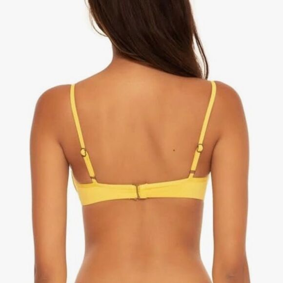 NWT New Becca Color Code Yellow Vanessa Twist Underwire Bra Swim Top L Beach - Picture 5 of 12
